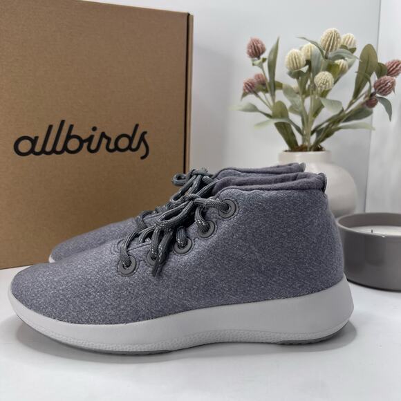 Allbirds Wool Runner-up Mizzles Water-Repellent Sneakers Medium Gray Women 9 NWB - Picture 4 of 10